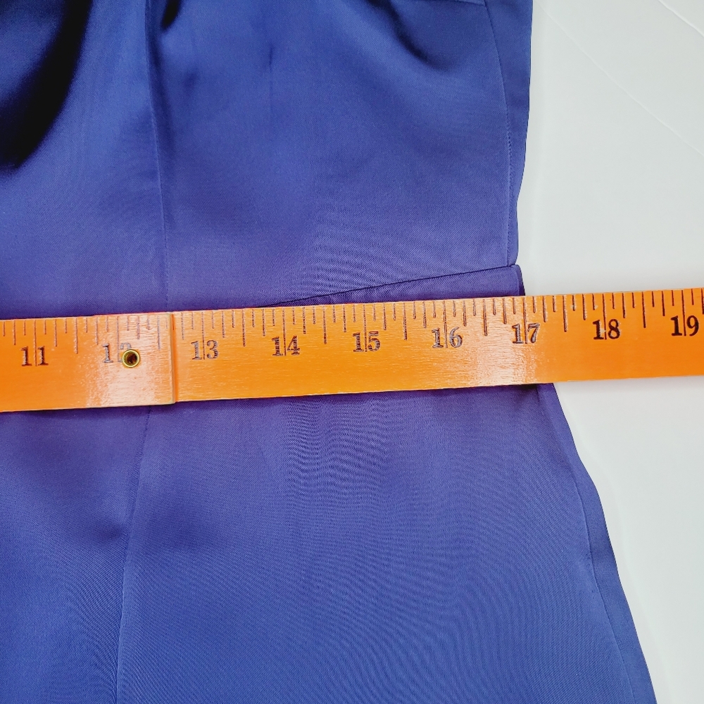 Ann Taylor Dress Womens Size 10 Blue Jeweled Strap Sheath Women's Sleekly Gala - Picture 14 of 16